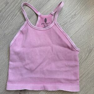 Happiness Runs Long Cropped Tank - Ribbed Women's Tank Top